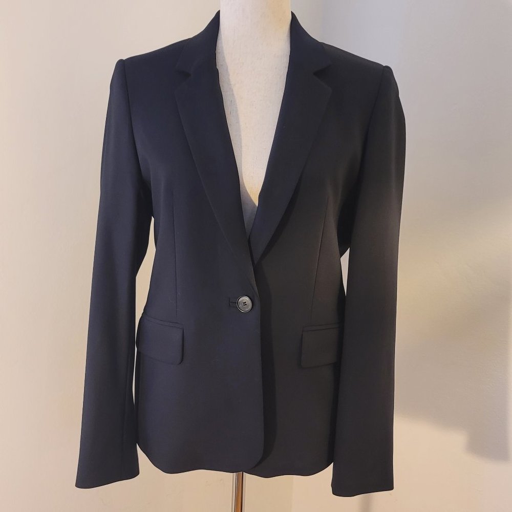 Wool JAEGER LONDON Midnight Navy Blazer 10UK/6US